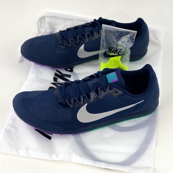 Nike Zoom Rival D 10 Obsidian Men's Track Spikes Shoes Blue Purple Tool & Bag - Picture 3 of 12